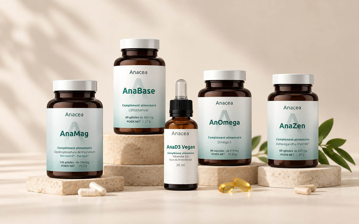 La gamme Anacea sur travertin